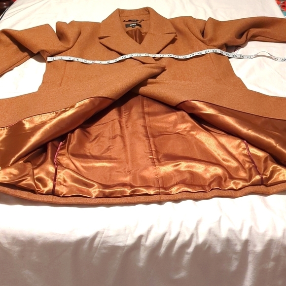 NWT:DKNY Fashion women’s brown faux wool overcoat. Size XXL. - Picture 7 of 13